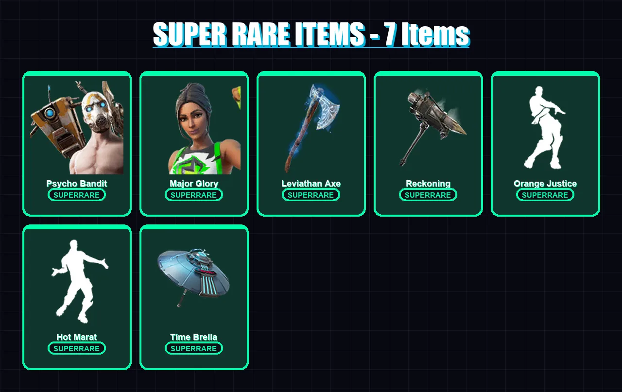 [PC/XBOX/PSN] | Psycho Bandit | Major Glory | Vi | Twyn | Mandalorian | 177 skin | 183 pickaxe | 108 emote | 135 glider | Lv2370