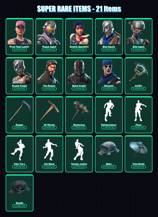 [PC/XBOX/PSN] | Rose Team Leader | Rogue Agent | Sparkle Specialist | 161 skin | Lv1718
