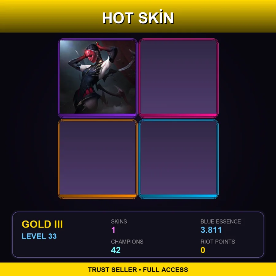 EUW | Lv33 | Gold III | 1 Skin | 42 Champ — LoL account