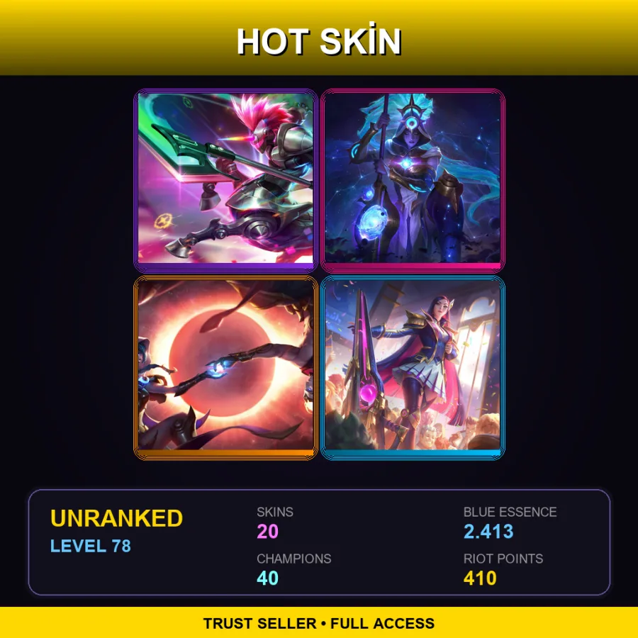 EUW | Lv78 | Unranked | 20 Skin | 40 Champ — Goalkeeper Blitzcrank