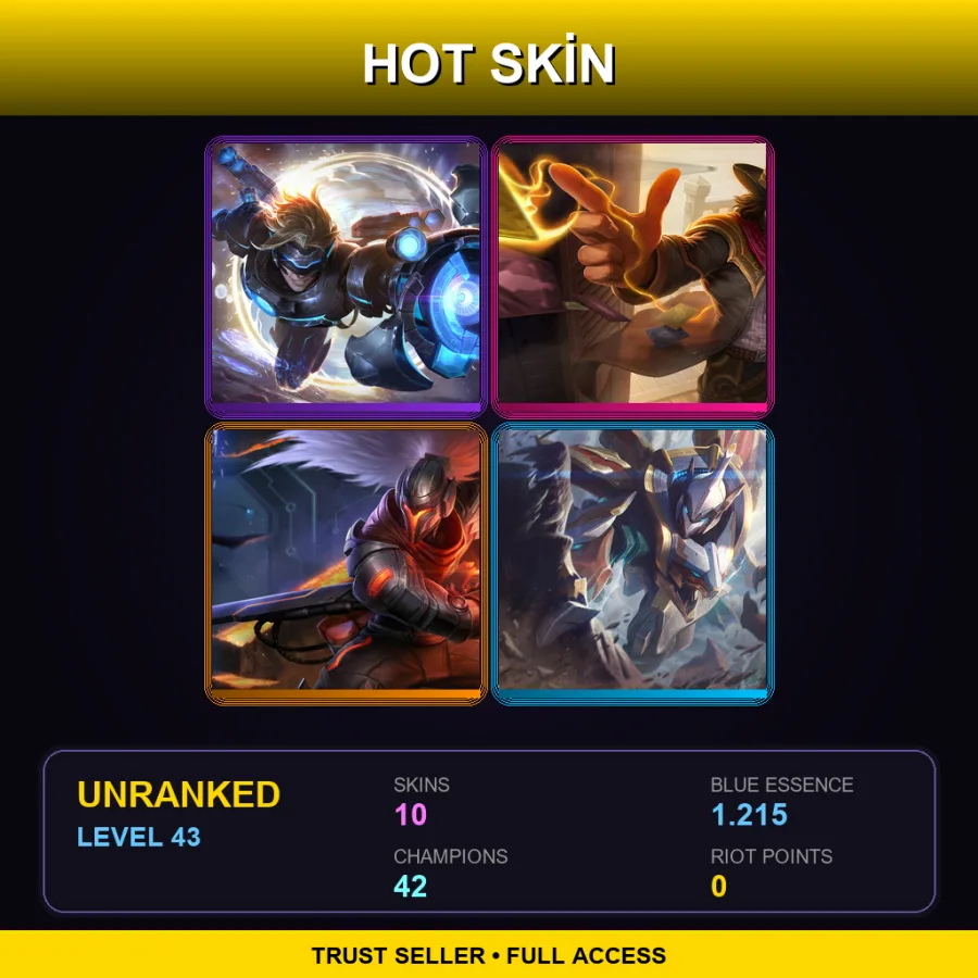 LAN | Lv43 | Unranked | 10 Skin | 42 Champ