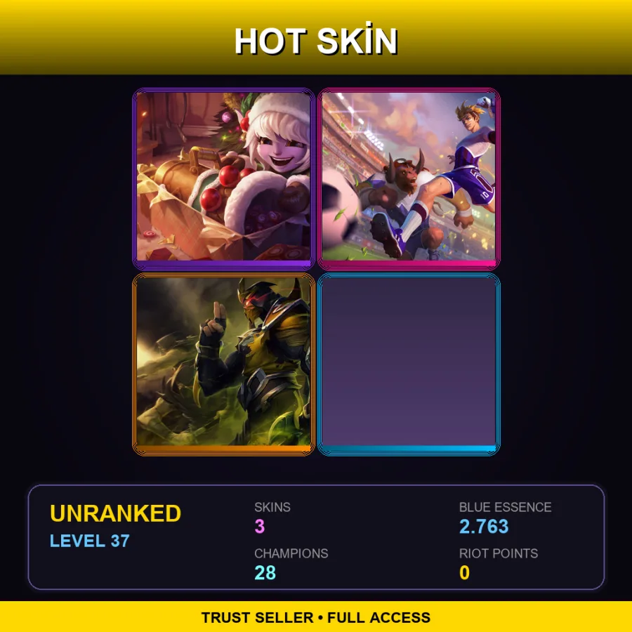 LAS | Lv37 | Unranked | 3 Skin | 28 Champ