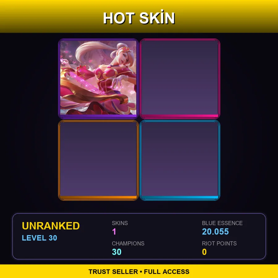 BR | Sweetheart Sona | 1 Skin | 30 Champ | Lv30