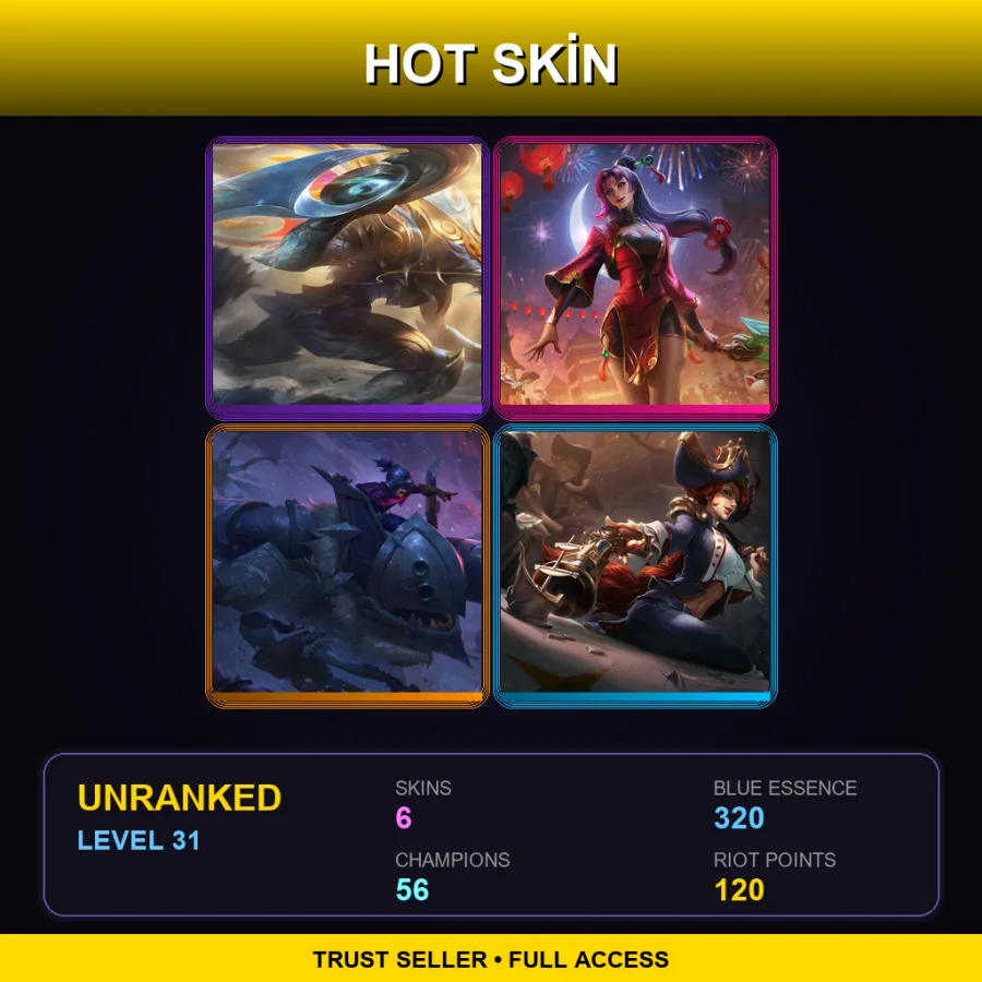 LAS | Lv31 | Unranked | 6 Skin | 56 Champ — Waterloo Miss Fortune