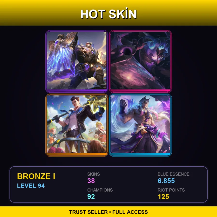 BR | Lv94 | Bronze I | 38 Skin | 92 Champ