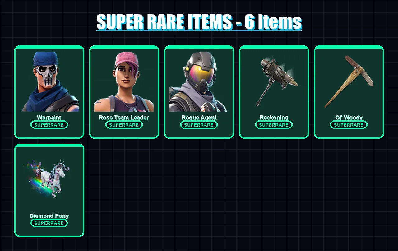 [PC/PSN] | Warpaint | Rose Team Leader | Rogue Agent | Catalyst | Fade | 29 skin | 25 pickaxe | 38 emote | 35 glider | Lv484