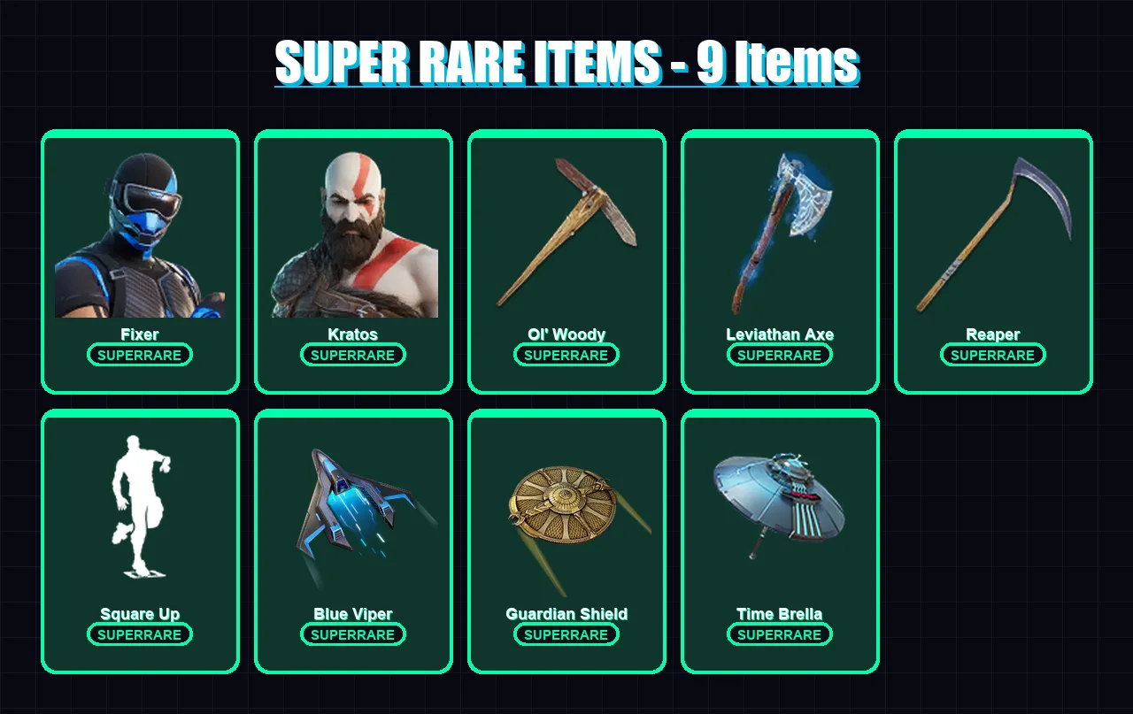 [PC/XBOX] | Fixer | Kratos | Torin | Mandalorian | Alli | 93 skin | 103 pickaxe | 101 emote | 95 glider | Lv2418