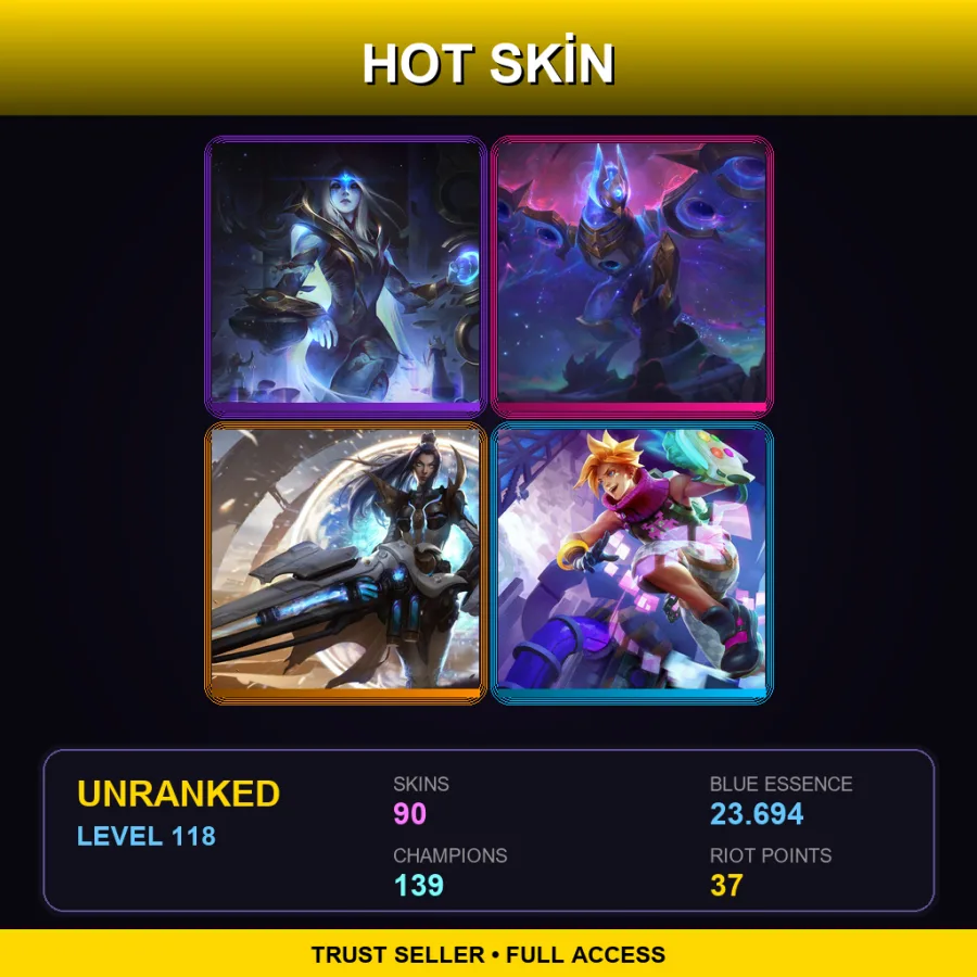 SG | Lv118 | Unranked | 90 Skin | 139 Champ