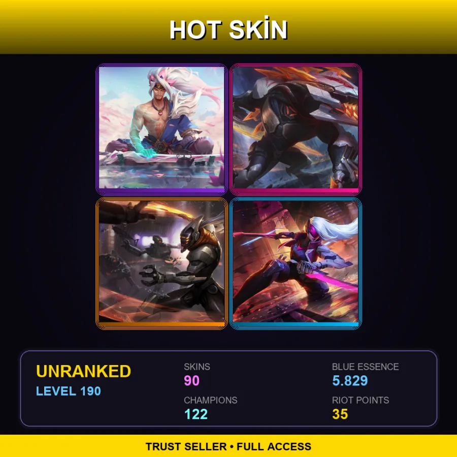 EUNE | Lv190 | Unranked | 90 Skin | 122 Champ — Shiba Yuumi