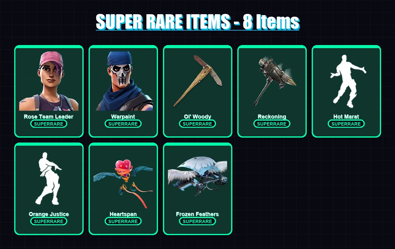 [PC/XBOX/PSN] | Rose Team Leader | Warpaint | Torin | Zenith | Lynx | 84 skin | 73 pickaxe | 80 emote | 72 glider | Lv1145