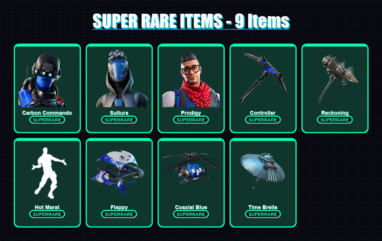 [PS4/PS5/XBOX/PC] | Carbon Commando | Sultura | Prodigy | Drift | Lynx | 28 skin | 43 pickaxe | 49 emote | 53 glider | Lv703