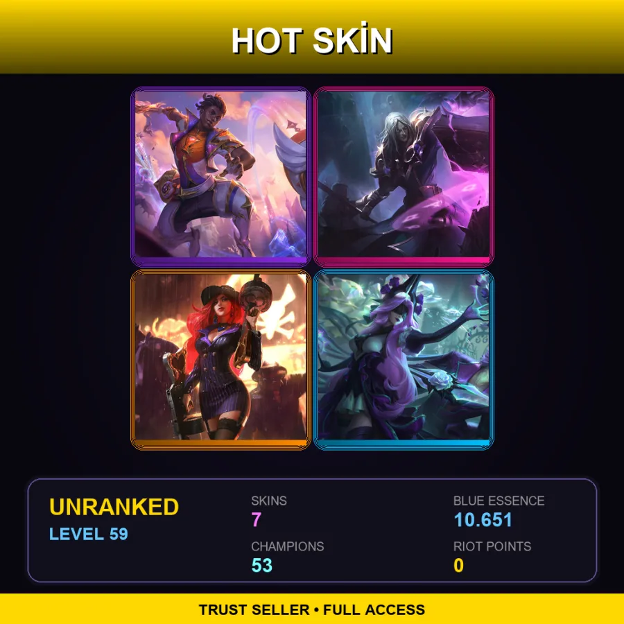 TR | Lv59 | Unranked | 7 Skin | 53 Champ