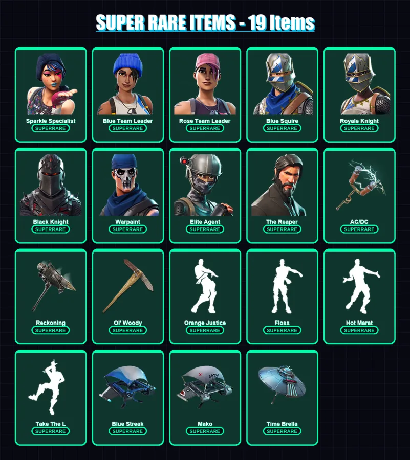 [PS4/PS5/XBOX/PC] | Sparkle Specialist | Blue Team Leader | Rose Team Leader | 114 skin | Lv1669