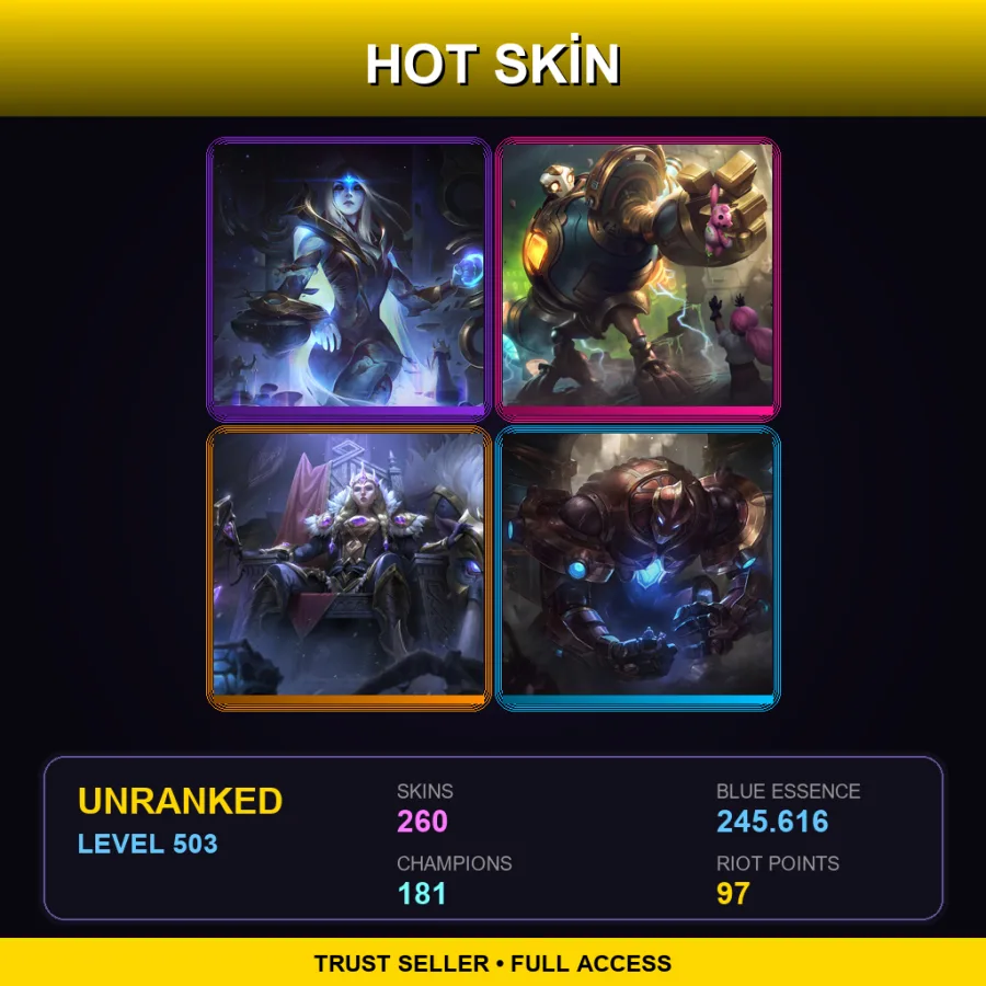 SG | Lv503 | Unranked | 260 Skin | 181 Champ