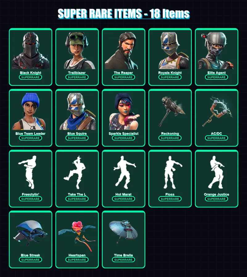[PC/XBOX] | Black Knight | Trailblazer | The Reaper | Royale Knight | Elite Agent | 109 skin | 70 pickaxe | 105 emote | 86 glider | Lv1107 — Fortnite account