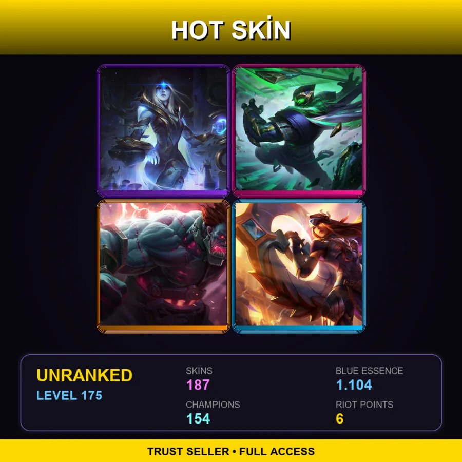 SG | Lv175 | Unranked | 187 Skin | 154 Champ — Royal Guard Fiora
