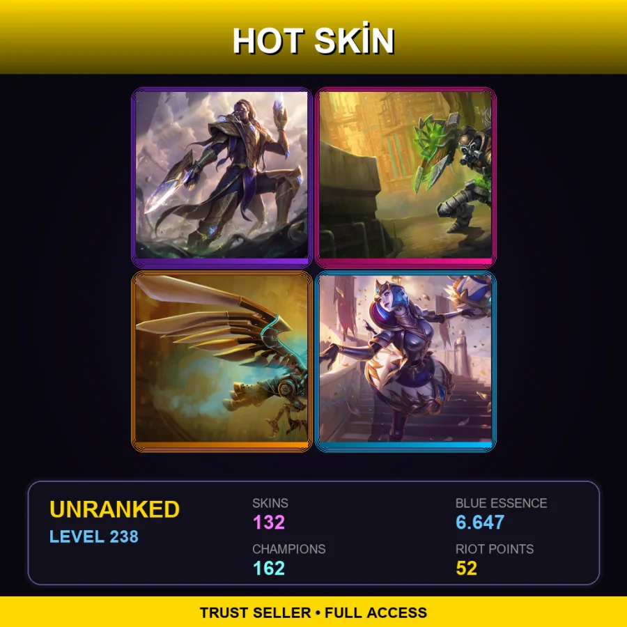 BR | Lv238 | Unranked | 132 Skin | 162 Champ