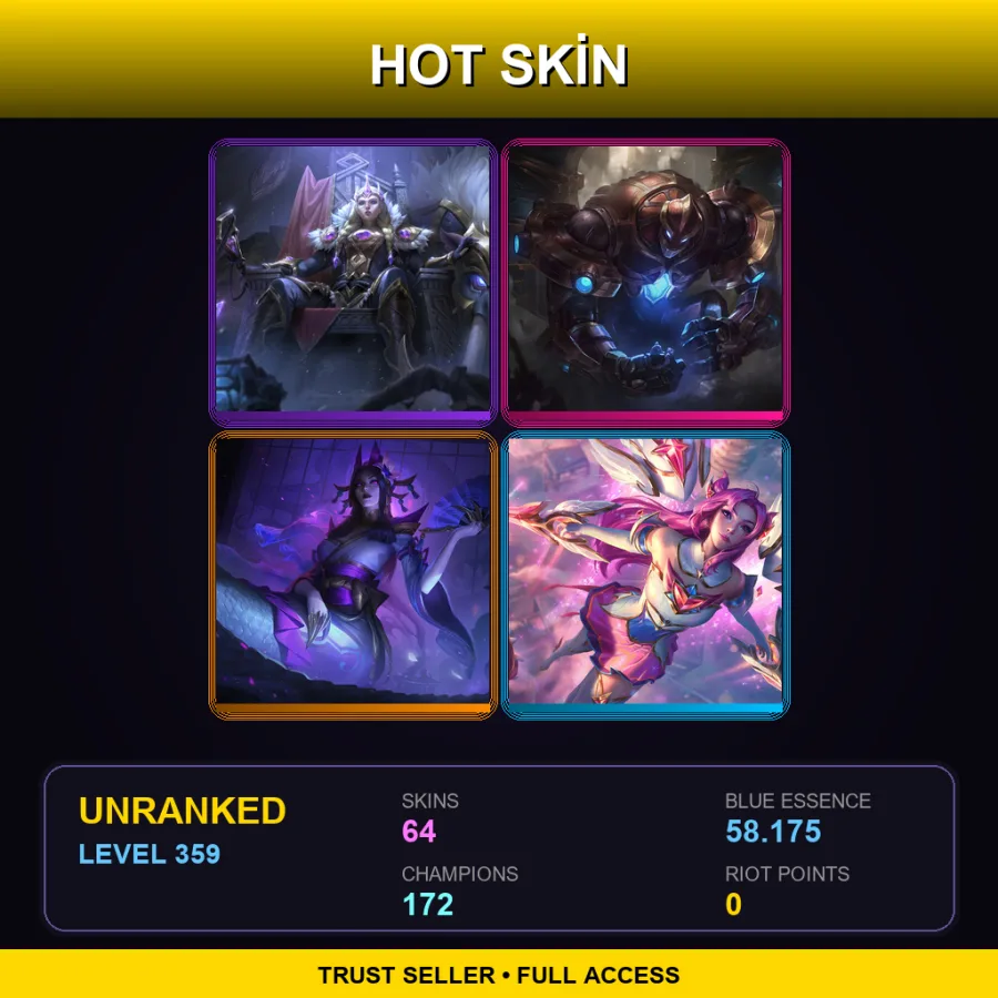 LAS | Lv359 | Unranked | 64 Skin | 172 Champ — Battle Principal Yuumi