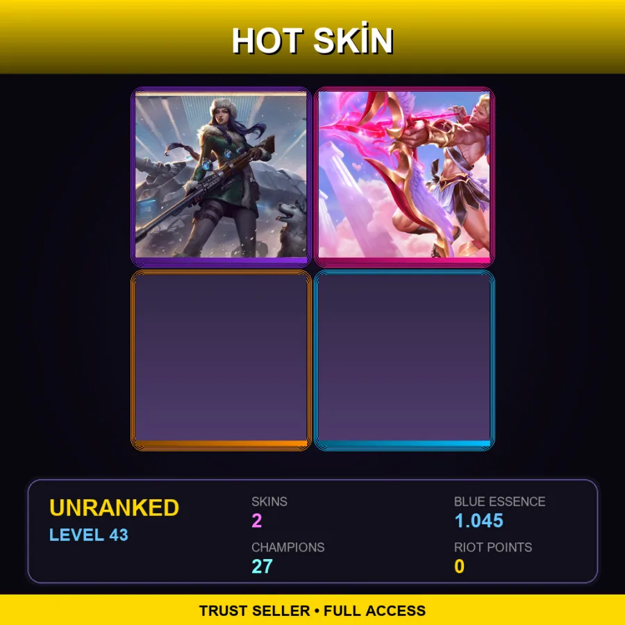 TR | Lv43 | Unranked | 2 Skin | 27 Champ