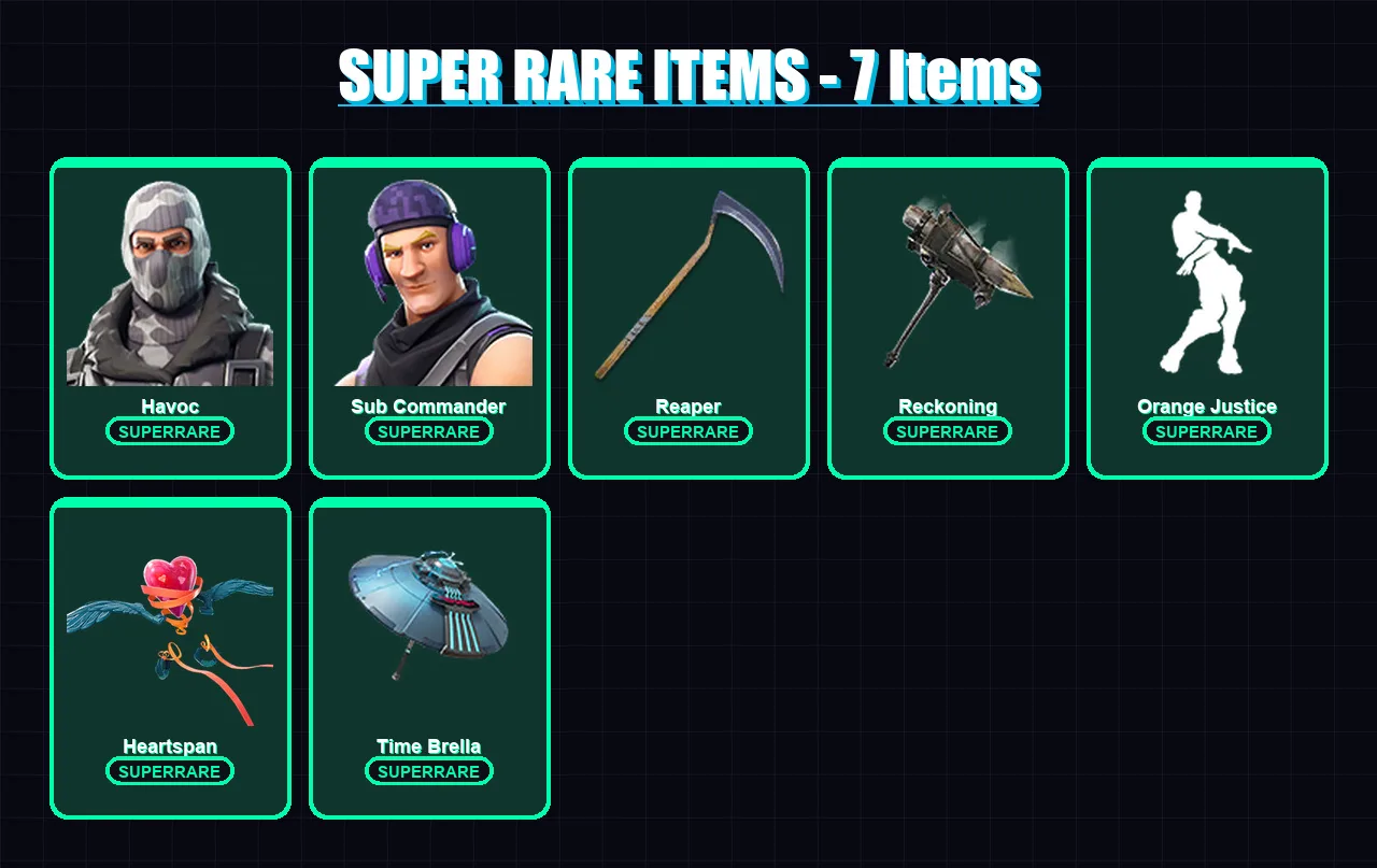 [PC/XBOX/PSN] | Havoc | Sub Commander | The Prisoner | Kymera | Omegarok | 125 skin | 126 pickaxe | 116 emote | 130 glider | Lv1756