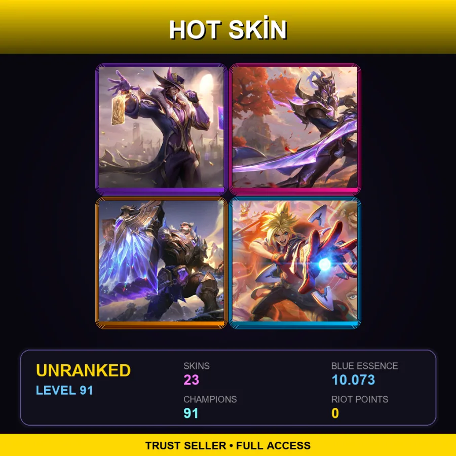 TR | Lv91 | Unranked | 23 Skin | 91 Champ — Broken Covenant Vladimir