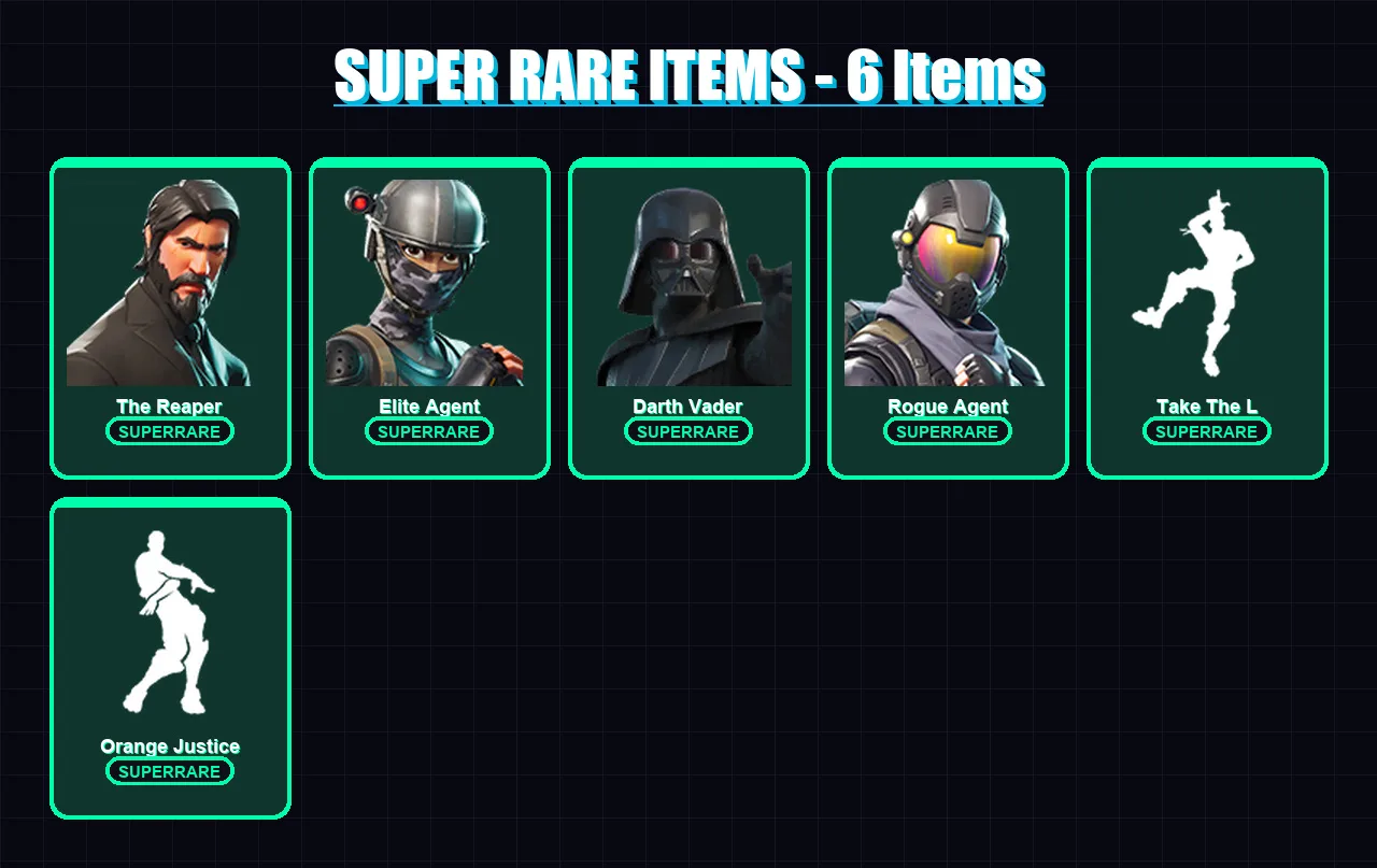 [PC/XBOX/PSN] | The Reaper | Elite Agent | Darth Vader | Rogue Agent | Malik | 83 skin | 80 pickaxe | 108 emote | 78 glider | Lv1679 — Fortnite account