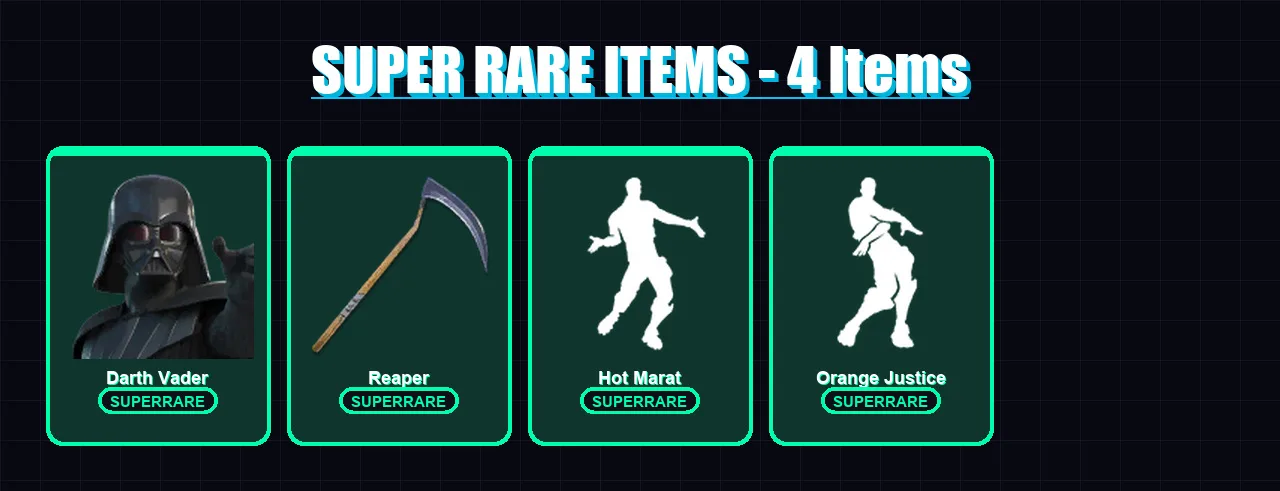 [PC/PSN] | Darth Vader | Raz | Malik | Fade | Joey | 100 skin | 138 pickaxe | 119 emote | 128 glider | Lv1840