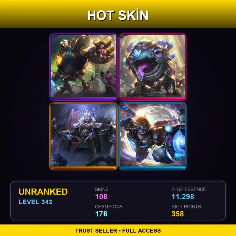 EUW | Lv343 | Unranked | 108 Skin | 176 Champ — Victorious Sejuani