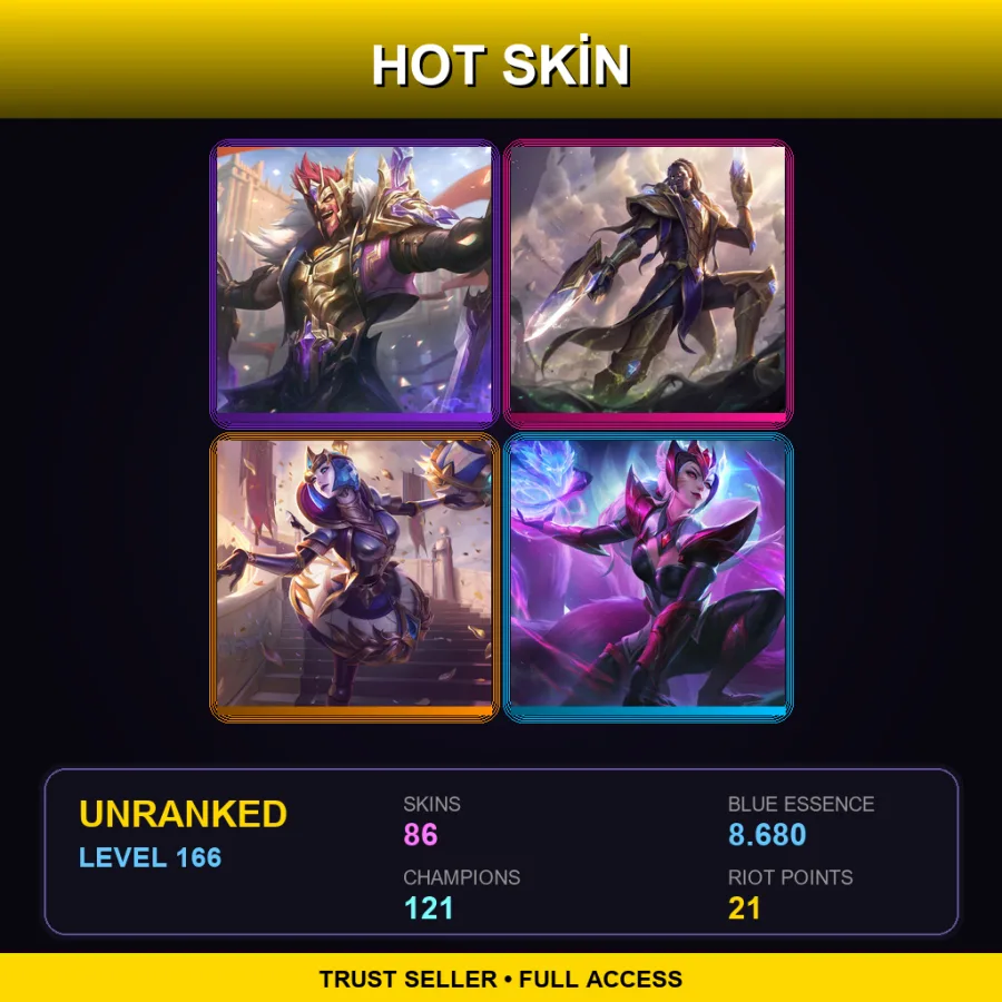 BR | Victorious Draven | Victorious Lucian | Victorious Orianna | Challenger Ahri | 86 Skin | 121 Champ | Lv166