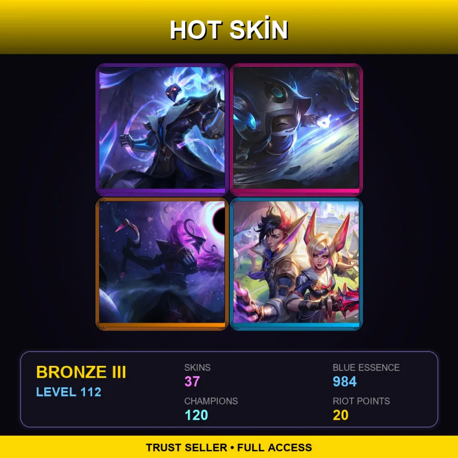 BR | Lv112 | Bronze III | 37 Skin | 120 Champ