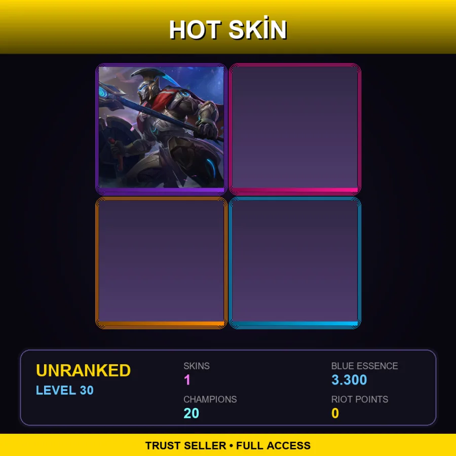 LAN | Lv30 | Unranked | 1 Skin | 20 Champ