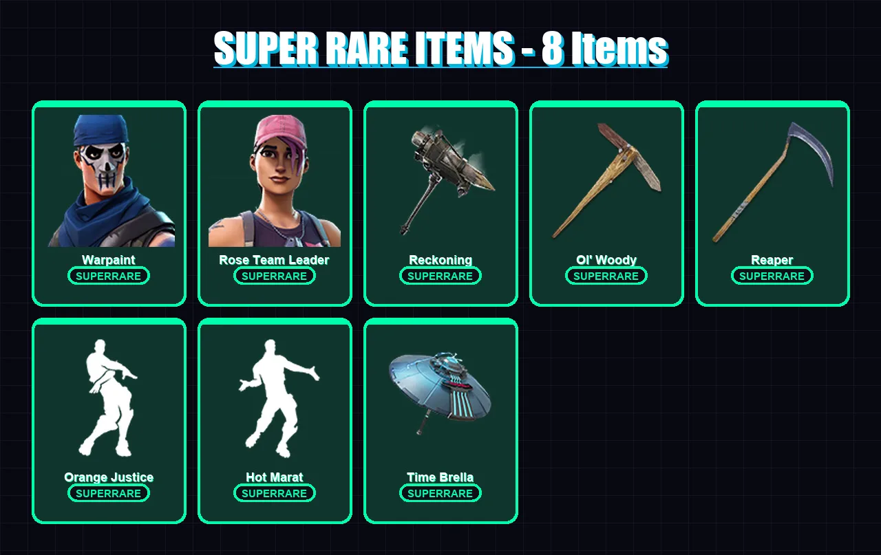 [PC/PSN] | Warpaint | Rose Team Leader | Mandalorian | Lynx | Omegarok | 55 skin | 64 pickaxe | 69 emote | 70 glider | Lv1037