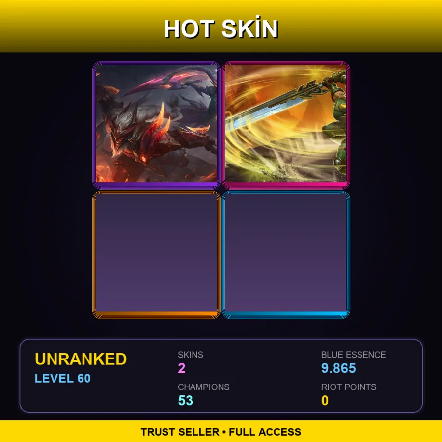 LAN | Lv60 | Unranked | 2 Skin | 53 Champ