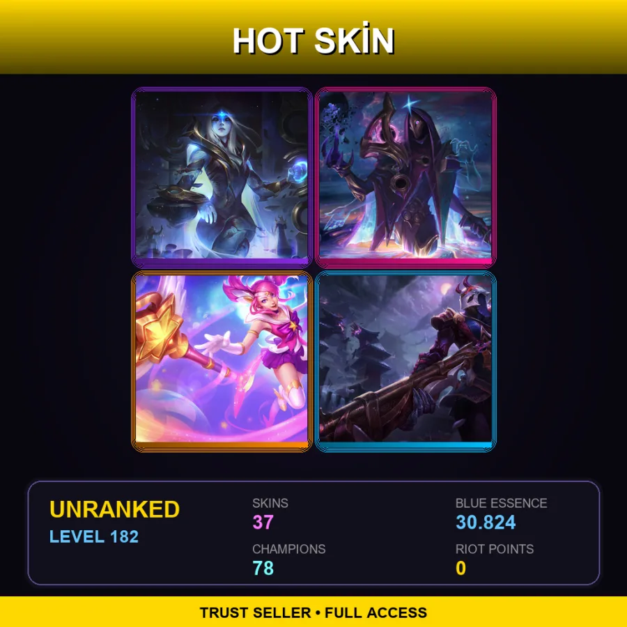 LAS | Lv182 | Unranked | 37 Skin | 78 Champ — Drx Caitlyn