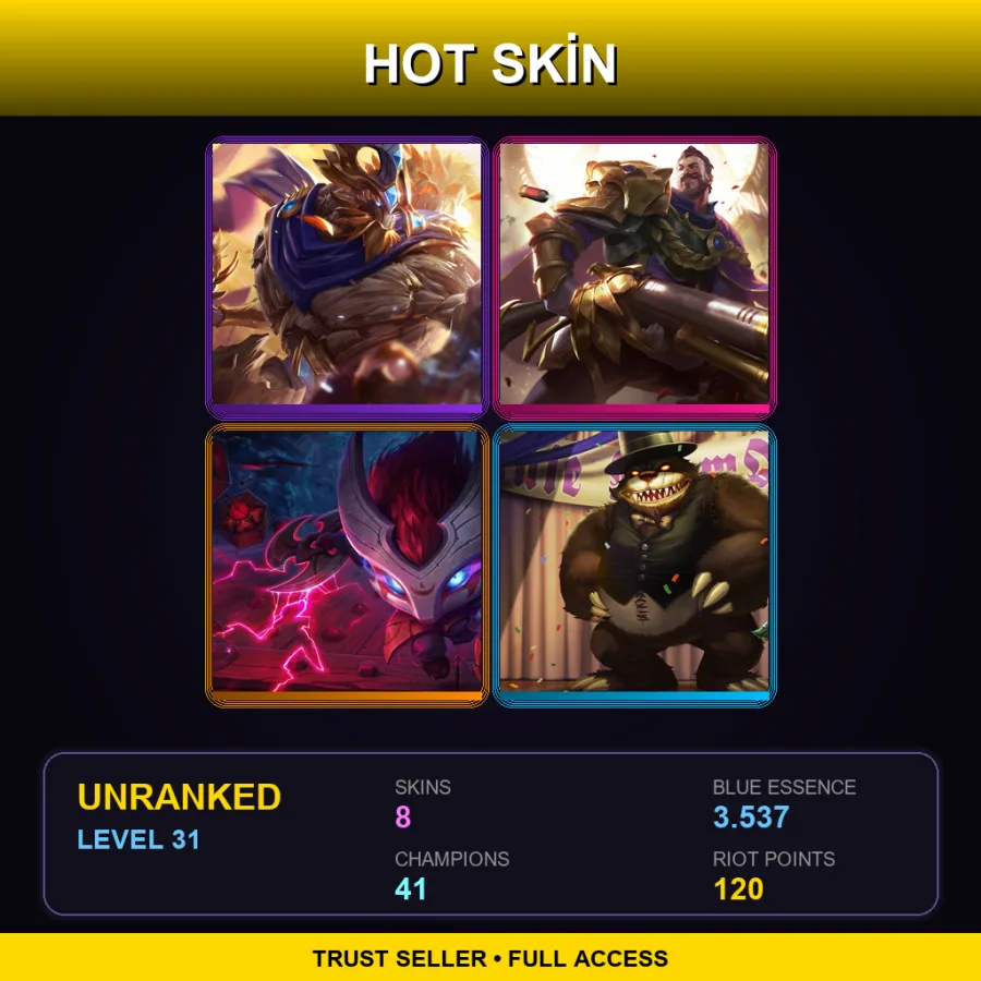 TR | Lv31 | Unranked | 8 Skin | 41 Champ — Prom Queen Annie