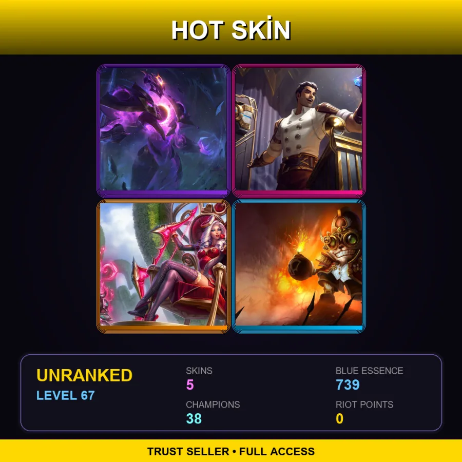 LAS | Lv67 | Unranked | 5 Skin | 38 Champ