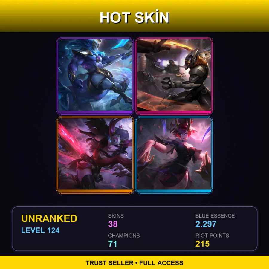 LAS | Lv124 | Unranked | 38 Skin | 71 Champ