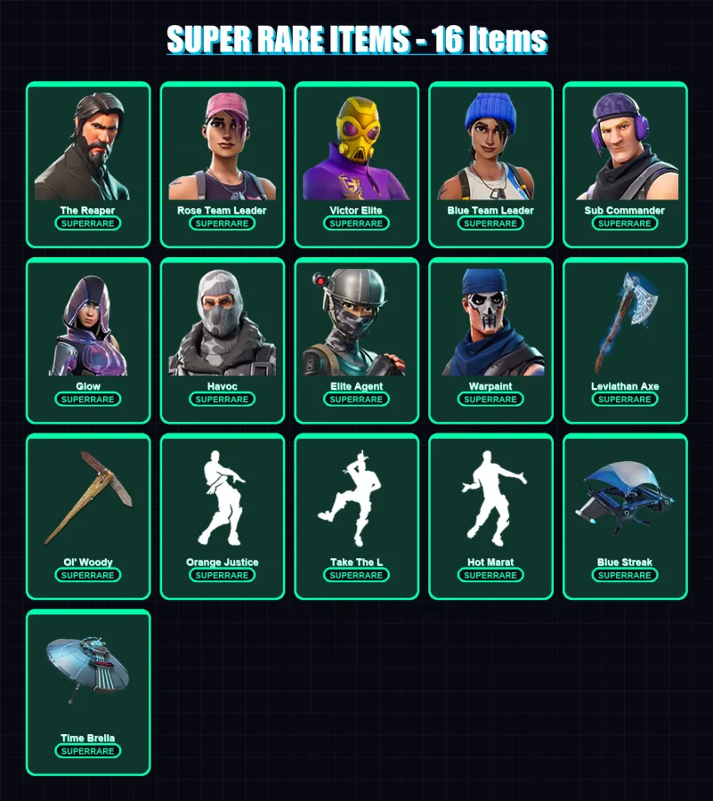 [PS4/PS5/XBOX/PC] | The Reaper | Rose Team Leader | Victor Elite | 144 skin | Lv1220