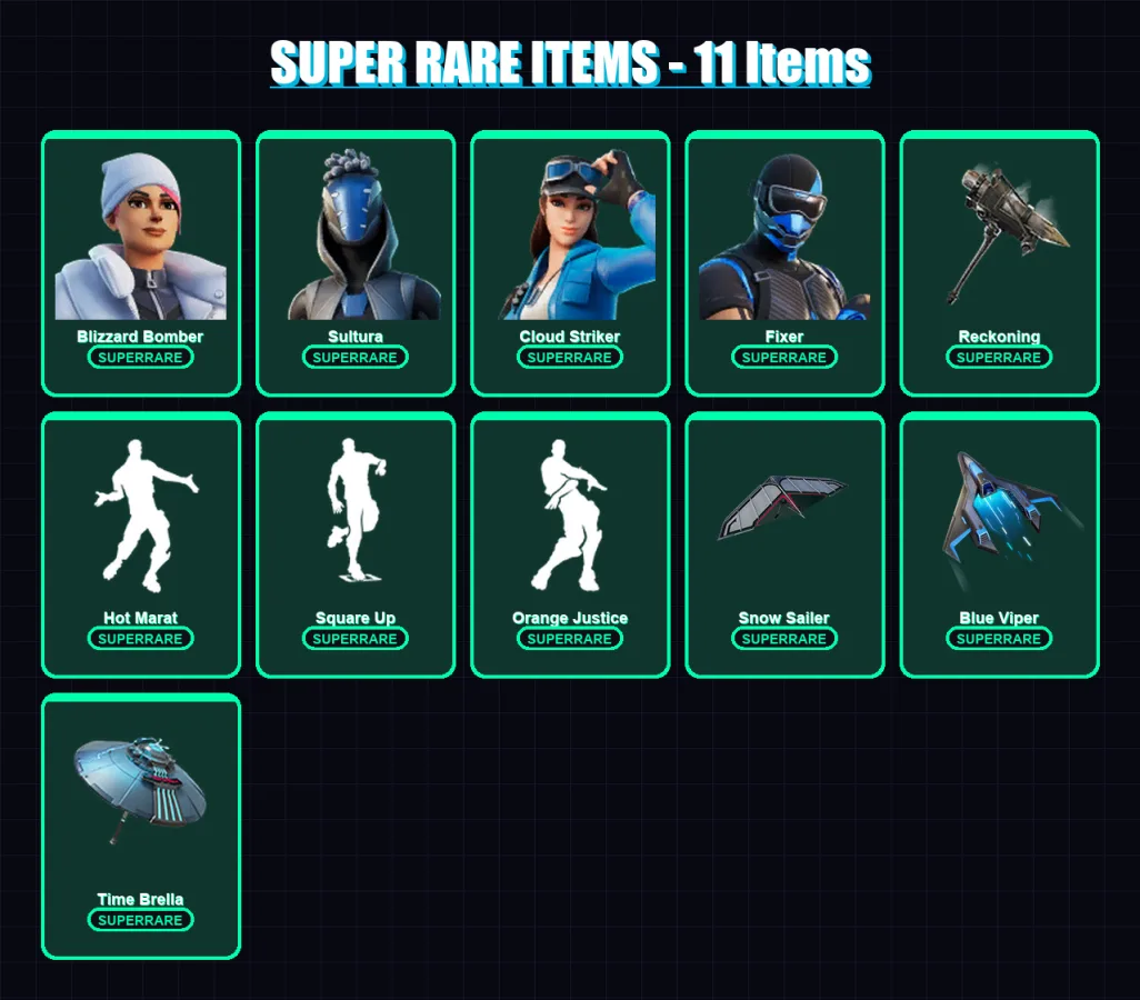 [PS4/PS5/PC] | Blizzard Bomber | Sultura | Cloud Striker | Fixer | Torin | 226 skin | 281 pickaxe | 229 emote | 234 glider | Lv3545 — Fortnite account