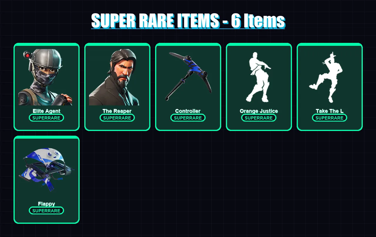 [PC] | Elite Agent | The Reaper | Valor | Carbide | The Prisoner | 39 skin | 43 pickaxe | 48 emote | 40 glider | Lv661