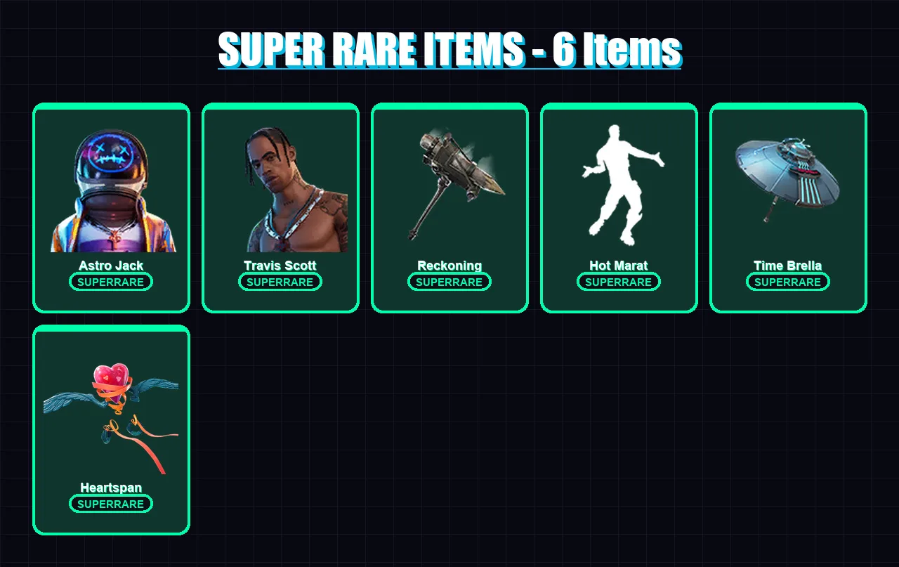 [PS4/PS5/XBOX/PC] | Astro Jack | Travis Scott | Torin | Midas | Vendetta | 82 skin | 69 pickaxe | 82 emote | 69 glider | Lv1023 — Fortnite account