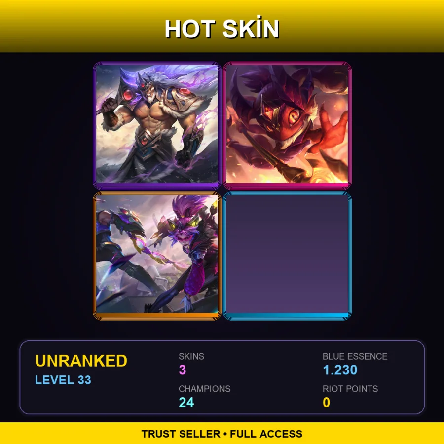 LAS | Lv33 | Unranked | 3 Skin | 24 Champ