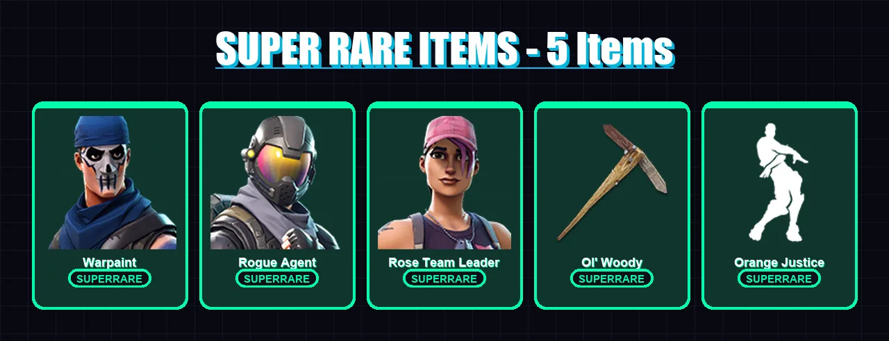 [PS4/PS5/XBOX/PC] | Warpaint | Rogue Agent | Rose Team Leader | Valor | Carbide | 14 skin | 10 pickaxe | 15 emote | 13 glider | Lv130
