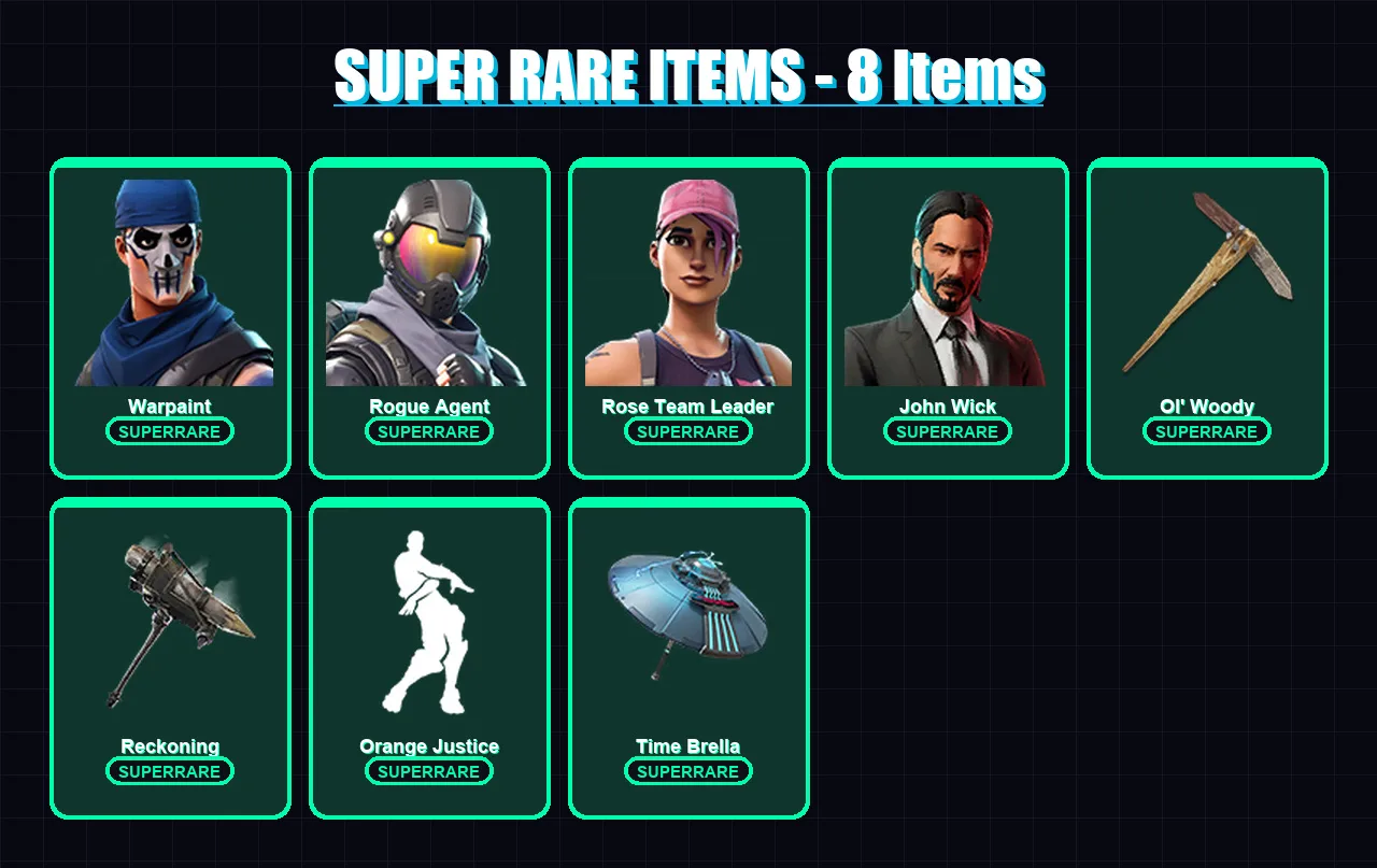 [SWITCH/PSN/PC] | Warpaint | Rogue Agent | Rose Team Leader | John Wick | Omegarok | 102 skin | 110 pickaxe | 91 emote | 86 glider | Lv1030 — Fortnite account