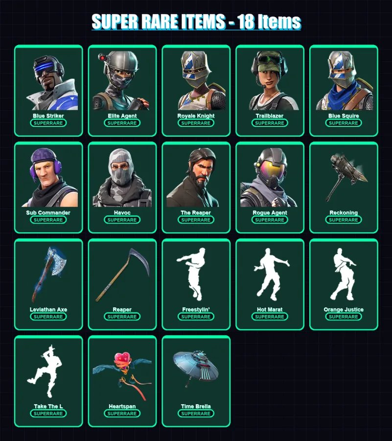 [PC/XBOX/PSN] | Blue Striker | Elite Agent | Royale Knight | Trailblazer | Blue Squire | 161 skin | 151 pickaxe | 133 emote | 131 glider | Lv1608