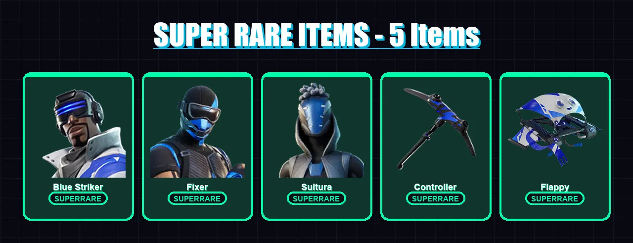 [PC] | Blue Striker | Fixer | Sultura | Polar Peely | Omega Knight | 6 skin | 12 pickaxe | 11 emote | 10 glider | Lv212