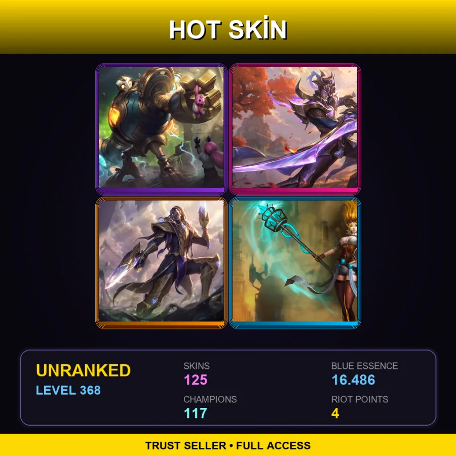 SG | Lv368 | Unranked | 125 Skin | 117 Champ — Battle Academia Katarina