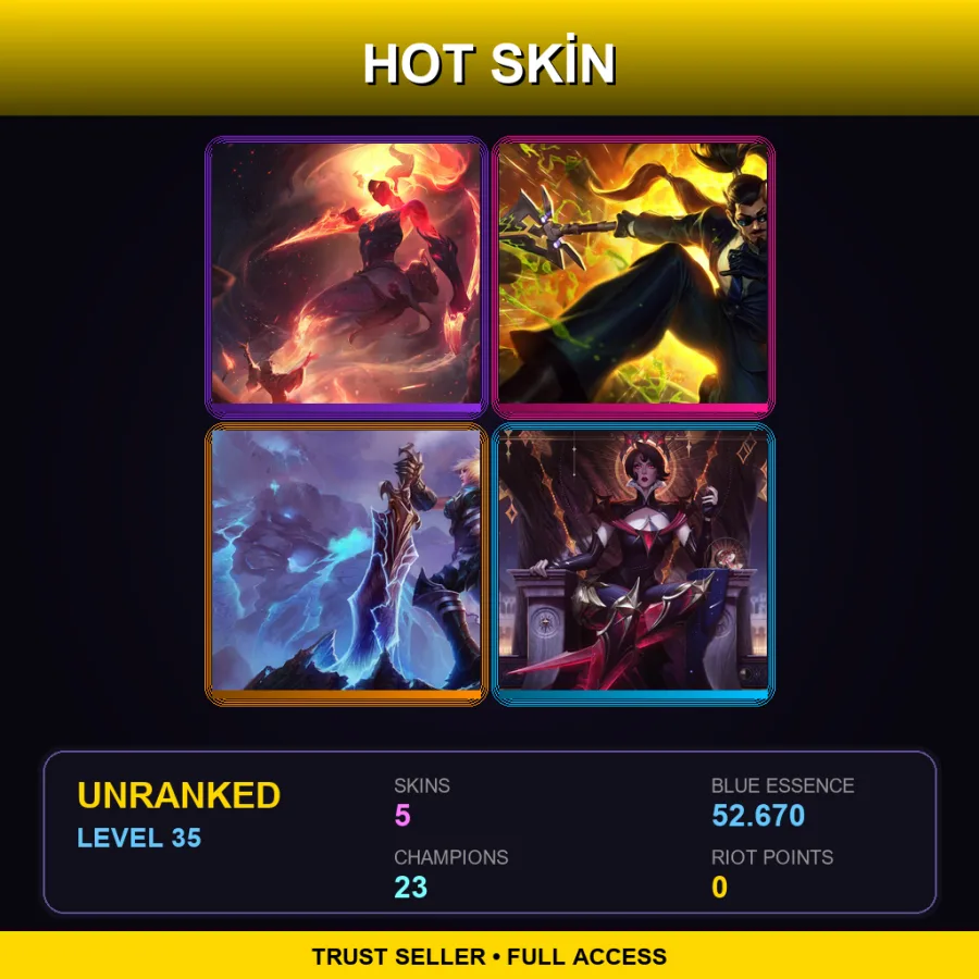 BR | Lv35 | Unranked | 5 Skin | 23 Champ