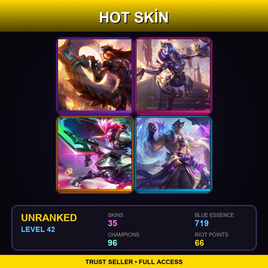 TR | Lv42 | Unranked | 35 Skin | 96 Champ