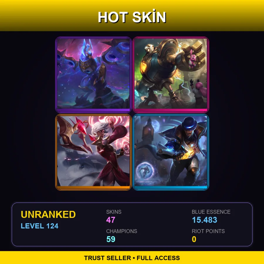 VN | Lv124 | Unranked | 47 Skin | 59 Champ